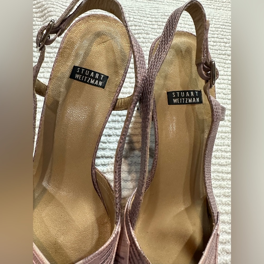 Stuart Weitzman Snakeskin Strappy High Heel Sanda… - image 8